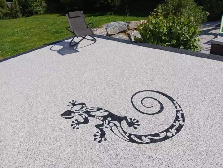 Revêtement extérieur en moquette de pierre à Soorts-Hossegor